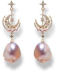 Ninemoo - Moonlit Bloom Baroque Pearl Earrings - Lyst