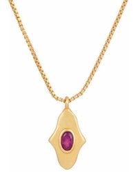 Opium Jewels - Birthstone Hamsa Necklace - Lyst