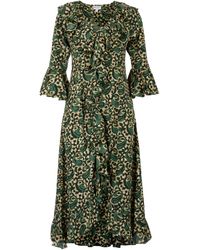At Last - Felicity Midi Dress Winter Sage - Lyst
