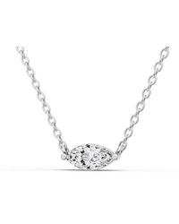 SEREIA OFFICIAL - 14K 0.25 Ct Lab Grown Round Marquise Shape Diamond Pendant - Lyst