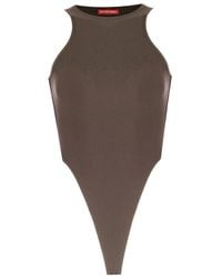 No'design - Back Cut-Out Khaki Bodysuit - Lyst