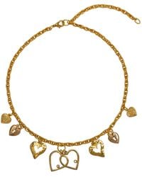 Caramel Vintage Jewellery - Vintage Plated Love Story Necklace - Lyst