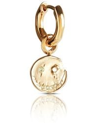 Kasun - Smile Hoop Earrings – August – Peridot – Plated - Lyst