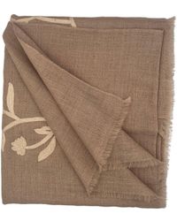 Heritagemoda - Neutrals Gi Certified Hand Embroidered Pashmina Cashmere Scarf - Lyst