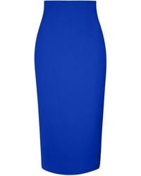 Tia Dorraine - Royal Azure High-waist Pencil Midi Skirt - Lyst