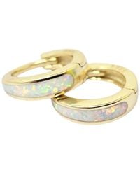 Harfi - Opal Tapered Plated Huggie Hoop Earrings - Lyst
