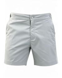 Vayla - Long Length Light Plain Swim Shorts With Contrast Piping - Lyst