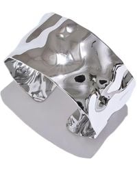 Olivia Le - Rhea Hammered Open Cuff Bracelet - Lyst