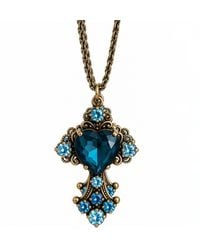 Vstyle - Azure Sacred Heart Crystal Necklace - Lyst