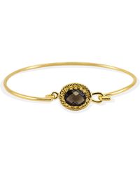Vintouch Italy - Luccichio Smoky Quartz Cuff Bracelet - Lyst