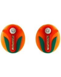 Gissa Bicalho - Acrylic Handmade Earring Camafeu Flower - Lyst