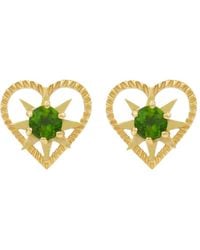 Zoe & Morgan - Kind Heart Earrings With Chrome Diopside - Lyst