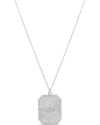 SHYMI - Fluted Rectangle Evil Eye Disk Necklace - Lyst