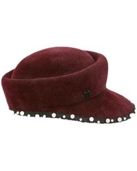 Misa Harada Millinery - Suki Asymmetric Cap With Pearls - Lyst