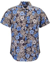 lords of harlech - Scott Tropical Mix Printed Button Up Shirt - Lyst