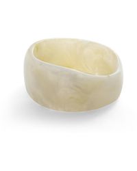 Hye Jane Jewelry - Neutrals Bone Resin Marbled Forma Bangle - Lyst
