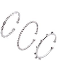 Spero London - Skinny Layering Adjustable Ring Set - Lyst