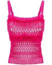 Andreeva - Purple Handmade Knit Top - Lyst