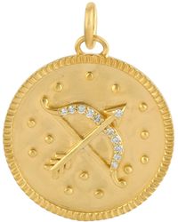 Artisan - Diamond Sagittarius Zodiac Medallion Pendant - Lyst