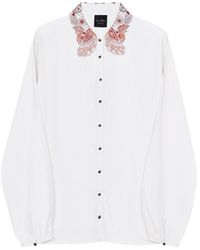 Lo Neel - Ami Embroidered Button-Up Shirt - Lyst