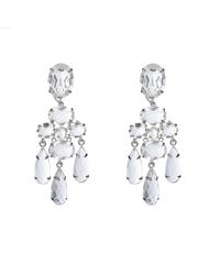 Bounkit - Greta Earrings Clear Quartz Pierced - Lyst