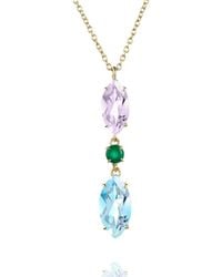 Augustine Jewels - Amethyst & Topaz & Agate Necklace - Lyst