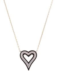 SHYMI - Enamel Open Heart Necklace - Lyst