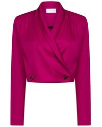 Roses Are Red - Cropped Blazer - Lyst