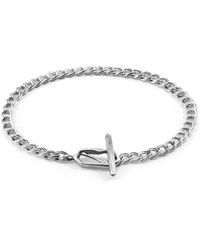 Anchor and Crew - Florence Twist Chain T-Bar Bracelet - Lyst