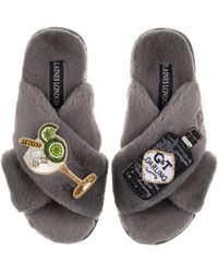 Laines London - Classic Laines Slippers With Botanical Gin & Glass Brooches - Lyst