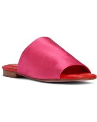Beautiisoles by Robyn Shreiber Made in Italy - April Hot & Flat Slide Sandal Dressy Stretch Satin For Pool Or Day & Dressy Night - Lyst