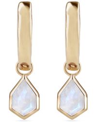Zohreh V. Jewellery - Moonstone Kite Hoop Earrings 9k - Lyst