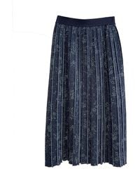 Arto. - Yeah! Floral Pleated High Waisted Knit Skirt - Lyst