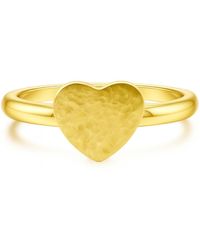 Unaloe - Small Hammered Heart Ring - Lyst