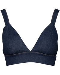Ofuure - Azure Denim Bra Top - Lyst