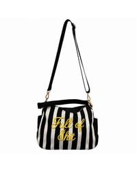 Lilly Loves - Full Of Shit Stripe Shoulder Bag - Lyst