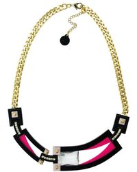 Gissa Bicalho - Handmade Acrylic Necklace Deco Choker Rectangular Cut Stone - Lyst