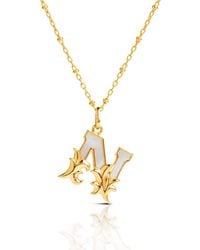 Kasun - Plated N Initial Necklace With Mother Of Pearl - Lyst