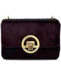Apatchy London - The Tilly Burgundy Hair-On Leather Bag - Lyst