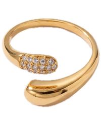 Elk & Bloom - Double Star Dainty Dome 14K Ring - Lyst