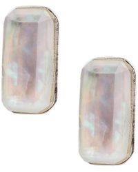 Saachi - Prism Baguette Mini Stud Earring - Lyst