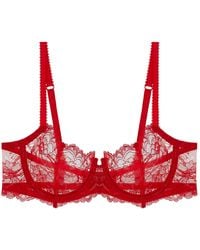 Journelle - Anais Low Balconette Bra Scarlet - Lyst