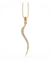 Linda Fiore - Swirl Necklace With Clear Cz Crystals - Lyst