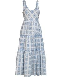 Rose & Nancy - Maisy Printed Lace Trim Maxi Sun Dress - Lyst