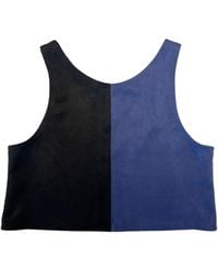 By Noa Rawitz - Ultra Suede Sleeveless Color Blocked Top- And - Lyst