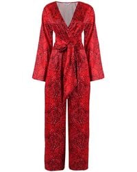 Raishma - Blake Burgundy Jumpsuit - Lyst