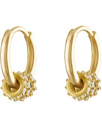 Olivia Le - Emma Convertible Pave Gold Hoop Earrings - Lyst
