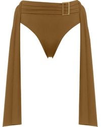 ANTONINIAS - Amaze High Waisted Swimwear Bottom With Decorative Belt And Golden Buckle - Lyst