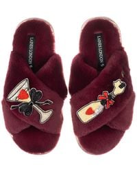 Laines London - Classic Laines Slippers With Popping Champagne Brooches - Lyst