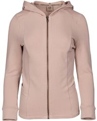 Oh!Zuza - Neutrals Hooded Zip-Up Cotton Sweatshirt - Lyst